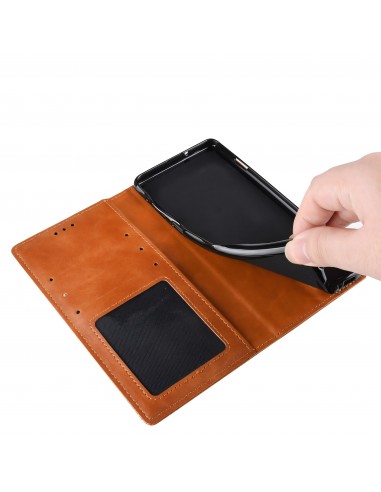Etui portefeuille OnePlus 9 Pro Magnetic Vintage Marron