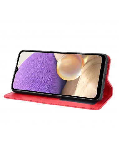 Etui portefeuille OnePlus 9 Magnetic Vintage Rouge