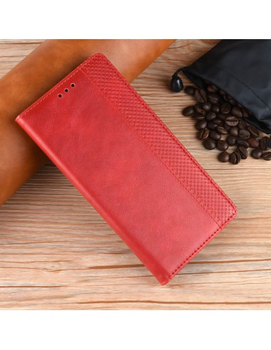 Etui portefeuille OnePlus 9 Magnetic Vintage Rouge