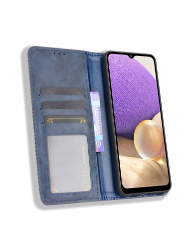 Etui portefeuille OnePlus 9 Magnetic Vintage Bleu