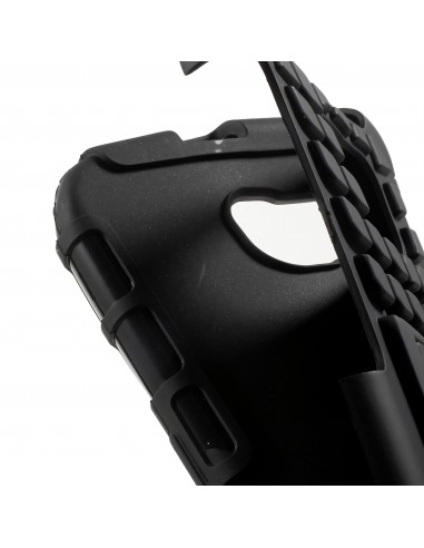 Coque antichoc Galaxy S6 Hybride avec support Noir