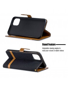 Etui iPhone 11 Pro Max - Style Jeans Noir
