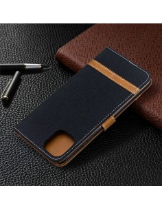 Etui iPhone 11 Pro Max - Style Jeans Noir