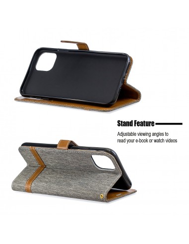 Etui iPhone 11 Pro Max - Style Jeans Gris