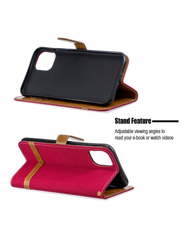 Etui iPhone 11 Pro Max - Style Jeans Rouge