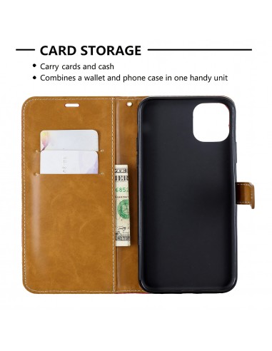 Etui iPhone 11 Pro Max - Style Jeans Rouge