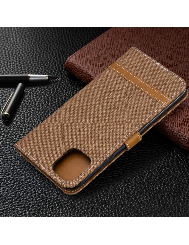 Etui iPhone 11 Pro Max - Style Jeans Marron