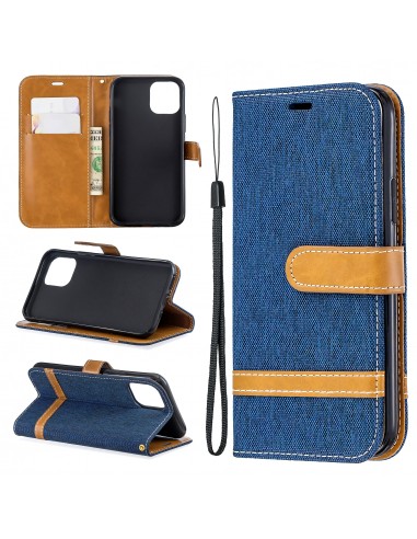Etui iPhone 11 Pro - Style Jeans Bleu foncé