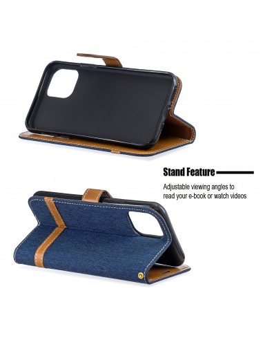 Etui iPhone 11 Pro - Style Jeans Bleu foncé