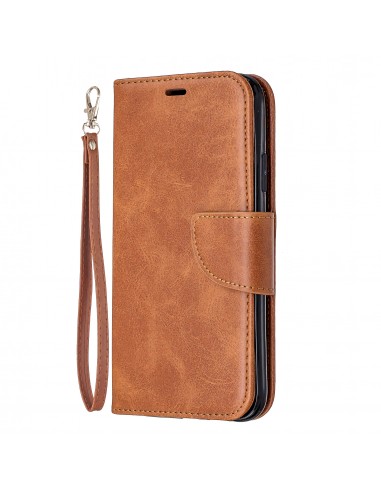 Etui portefeuille iPhone 11 - Simili cuir Marron