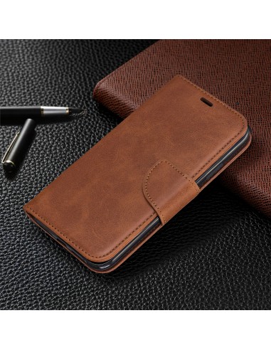 Etui portefeuille iPhone 11 - Simili cuir Marron
