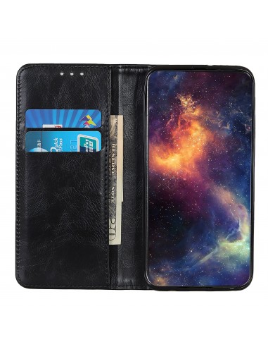 Etui de protection iPhone 12 Mini Crazy horse Noir