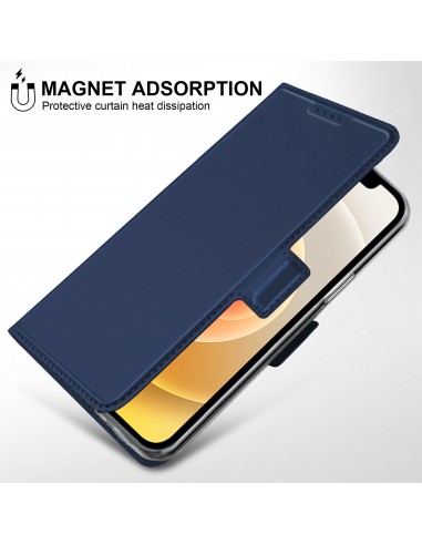 Etui iPhone12 Mini avec rangements cartes Bleu foncé