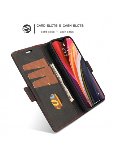 Etui de protection iPhone 12 et iPhone 12 Pro - Style business Noir