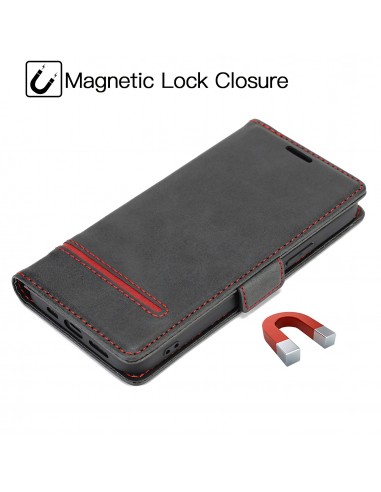 Etui de protection iPhone 12 et iPhone 12 Pro - Style business Noir