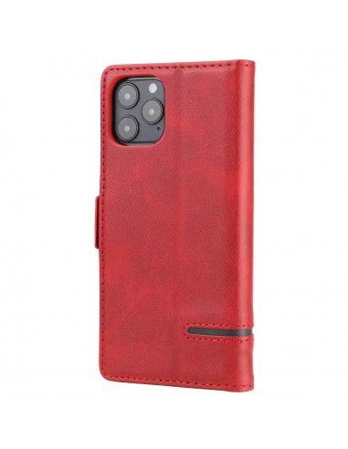 Etui de protection iPhone 12 et iPhone 12 Pro - Style business Rouge