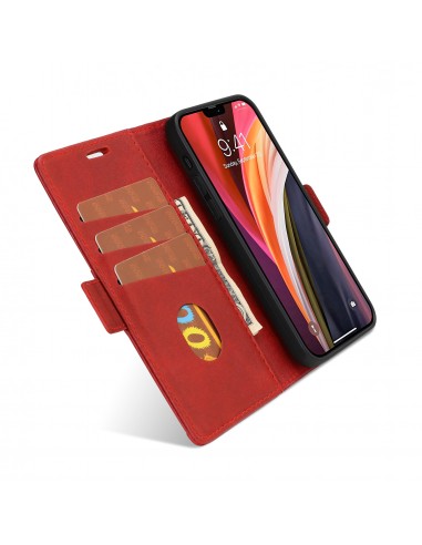 Etui de protection iPhone 12 et iPhone 12 Pro - Style business Rouge