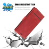 Etui de protection iPhone 12 et iPhone 12 Pro - Style business Rouge