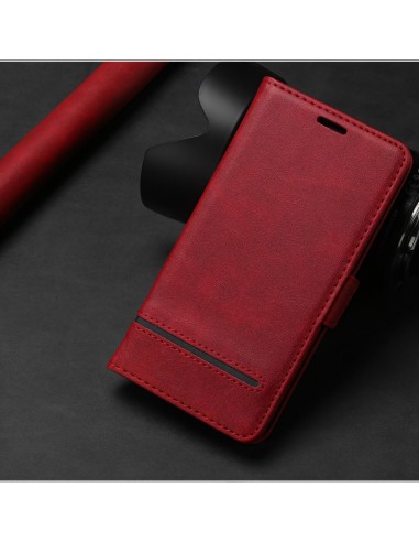 Etui de protection iPhone 12 et iPhone 12 Pro - Style business Rouge