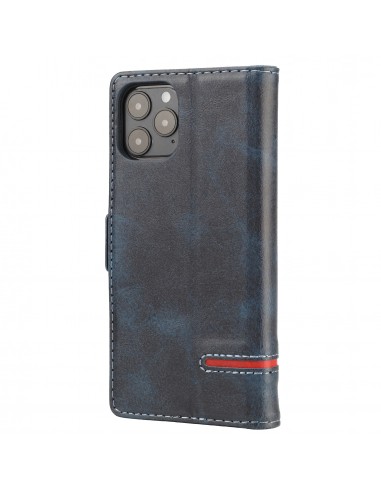 Etui de protection iPhone 12 et iPhone 12 Pro - Style business Bleu