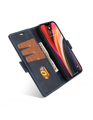 Etui de protection iPhone 12 et iPhone 12 Pro - Style business Bleu