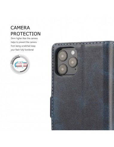 Etui de protection iPhone 12 et iPhone 12 Pro - Style business Bleu