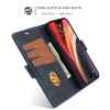 Etui de protection iPhone 12 et iPhone 12 Pro - Style business Bleu