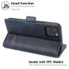 Etui de protection iPhone 12 et iPhone 12 Pro - Style business Bleu