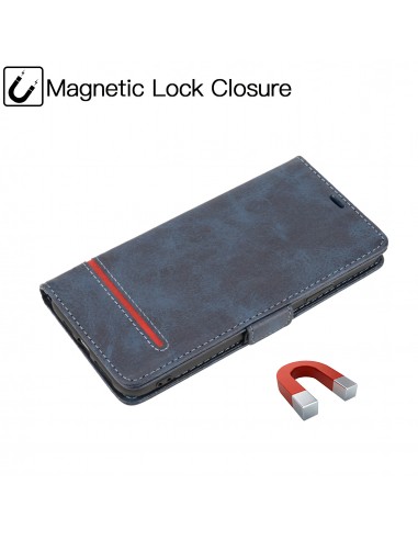 Etui de protection iPhone 12 et iPhone 12 Pro - Style business Bleu