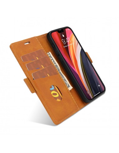 Etui de protection iPhone 12 et iPhone 12 Pro - Style business Marron