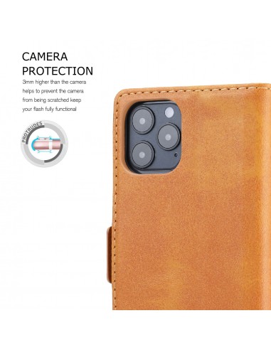 Etui de protection iPhone 12 et iPhone 12 Pro - Style business Marron