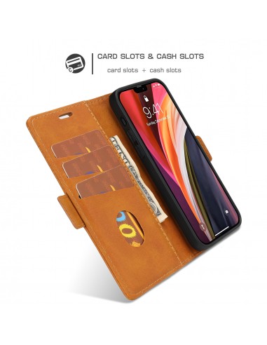 Etui de protection iPhone 12 et iPhone 12 Pro - Style business Marron