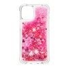 Coque antichoc iPhone 12 mini - Paillettes Rose