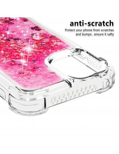 Coque antichoc iPhone 12 mini - Paillettes Rose