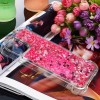 Coque antichoc iPhone 12 mini - Paillettes Rose