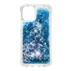 Coque antichoc iPhone 12 mini - Paillettes Bleu foncé
