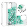 Coque antichoc iPhone 12 mini - Paillettes Vert