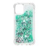 Coque antichoc iPhone 12 mini - Paillettes Vert