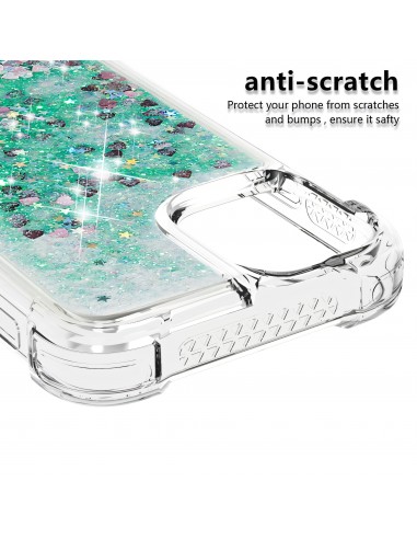 Coque antichoc iPhone 12 mini - Paillettes Vert