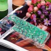 Coque antichoc iPhone 12 mini - Paillettes Vert