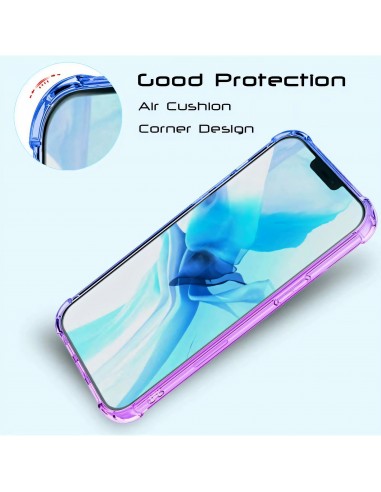 Coque antichoc iPhone 12 Pro Max Silicone transparent - Dégradé couleurs Noir