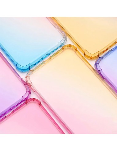 Coque antichoc iPhone 12 Pro Max Silicone transparent - Dégradé couleurs Noir