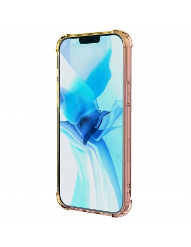 Coque antichoc iPhone 12 Pro Max Silicone transparent - Dégradé couleurs Noir