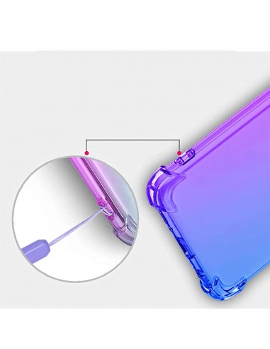 Coque antichoc iPhone 12 Pro Max Silicone transparent - Dégradé couleurs Noir