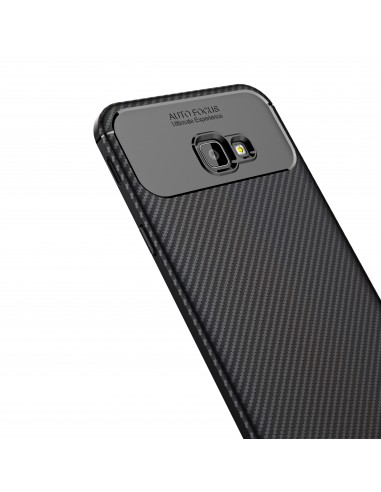 Coque antichoc Galaxy J4 Plus - Style fibre de carbone Noir