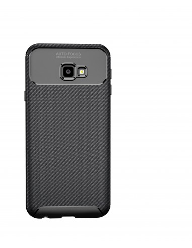 Coque antichoc Galaxy J4 Plus - Style fibre de carbone Noir