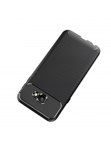 Coque antichoc Galaxy J4 Plus - Style fibre de carbone Noir