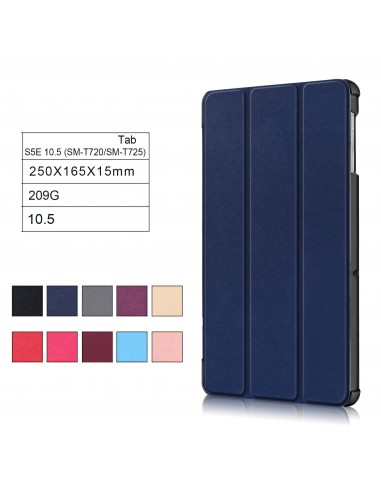 Etui de protection Galaxy Tab S5e - Pliable en 3 Bleu foncé