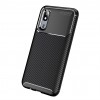 Coque silicone Galaxy A40 - Style fibre de carbone Noir