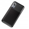 Coque silicone Galaxy A40 - Style fibre de carbone Noir
